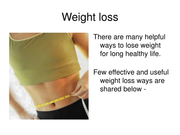 Few Simple and Effective Ideas on Weight Loss