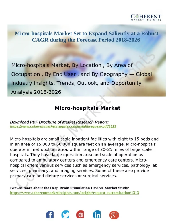 Micro-hospitals Market Set to Expand Saliently at a Robust CAGR during the Forecast Period 2018-2026