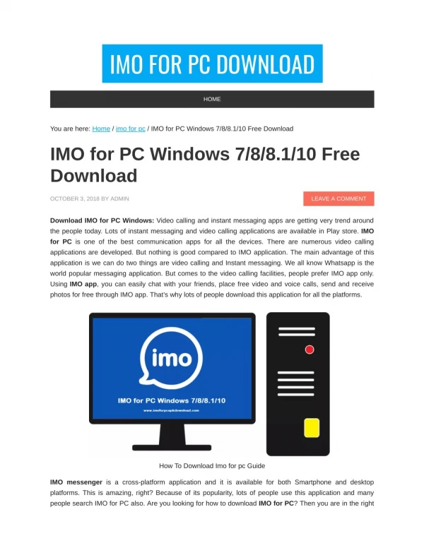 how to download imo for pc