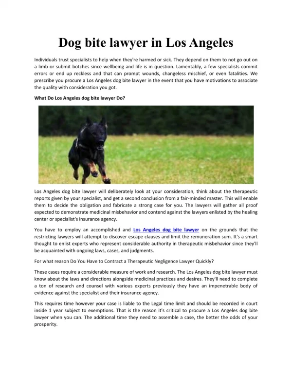 Dog bite lawyer in Los Angeles | West coast trial lawyers