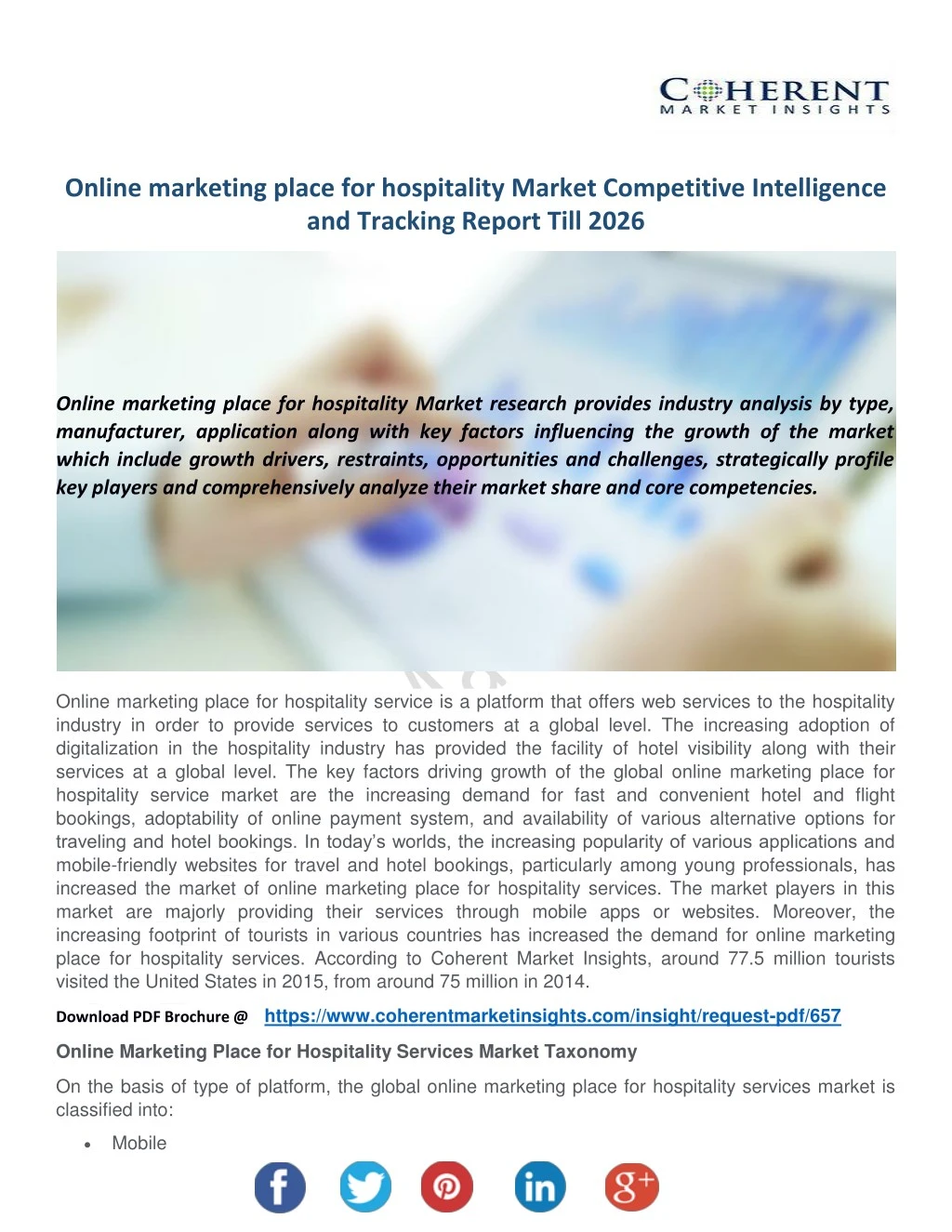 online marketing place for hospitality market