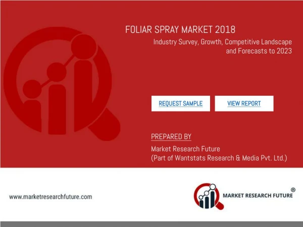 Foliar Spray Market by fertilizer type, application, and region Forecast to 2023