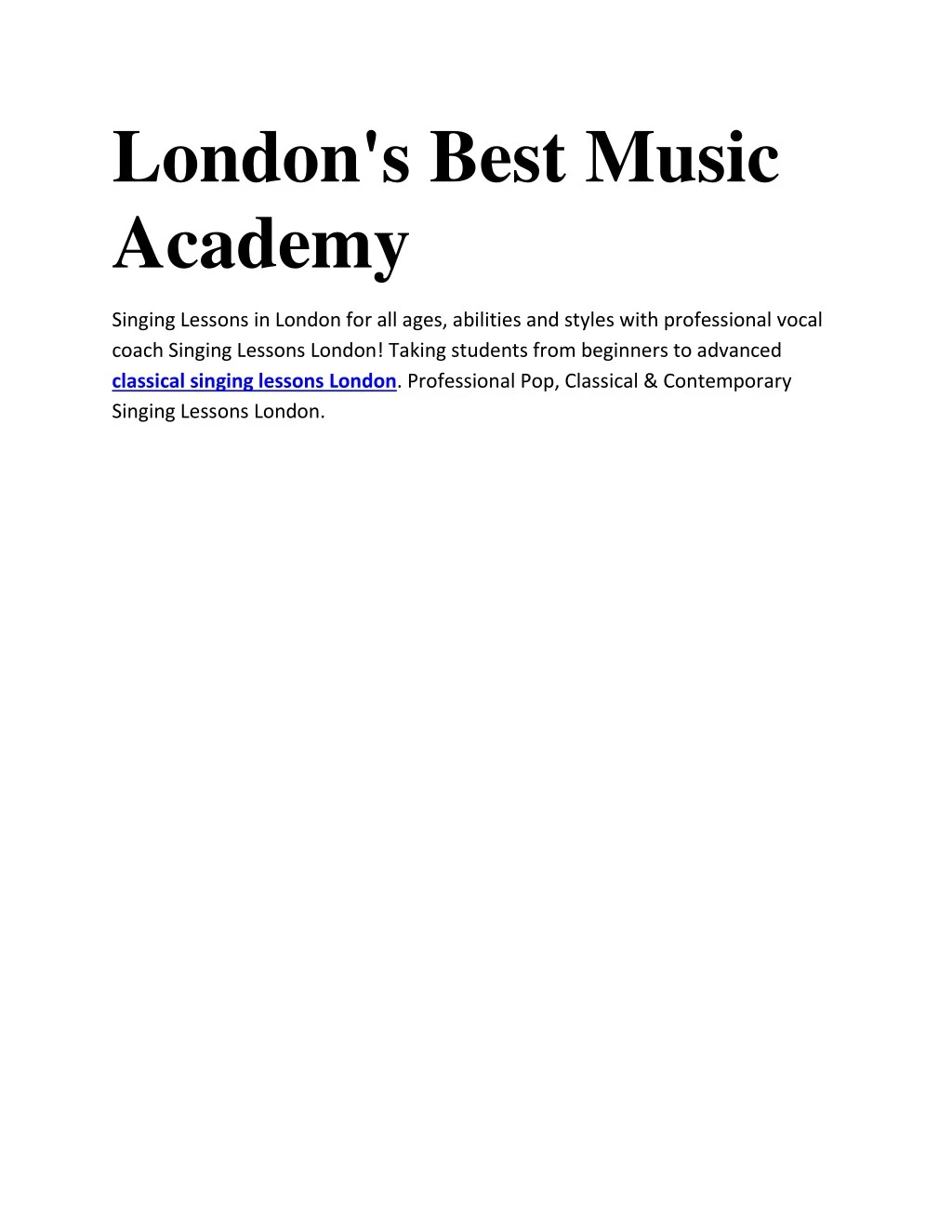 london s best music academy