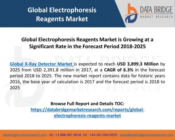 Global Electrophoresis Reagents Market is Growing at a Significant Rate in the Forecast Period 2018-2025