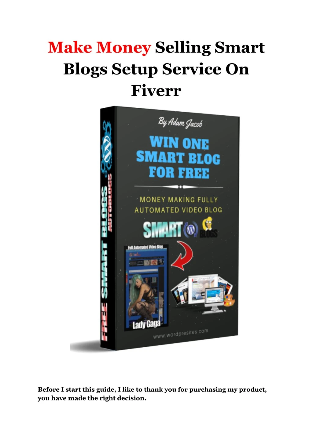 make money selling smart blogs setup service