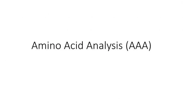 quantitative amino acid analysis