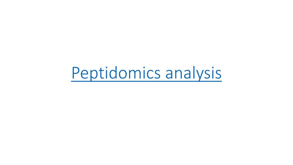 peptidomics analysis