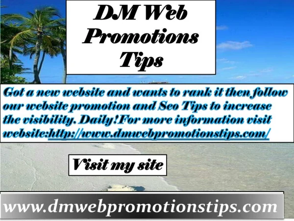 dm web promotions tips