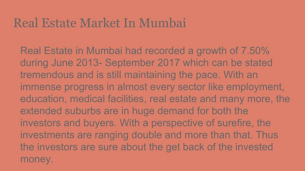 real estate market in mumbai