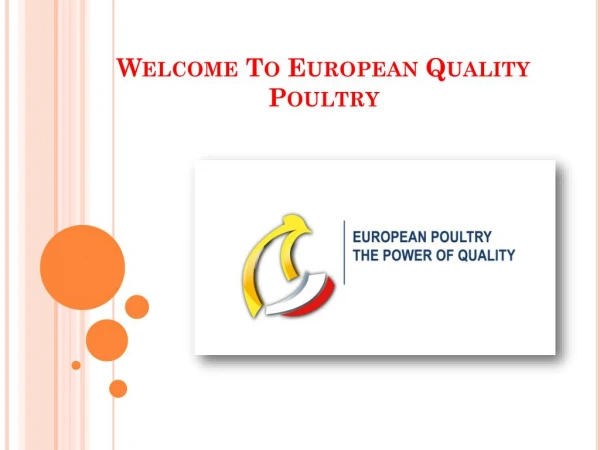 European poultry imports-The power of quality - European poultry