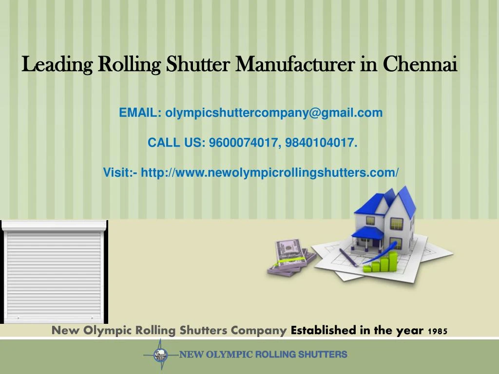 leading rolling shutter manufacturer in chennai