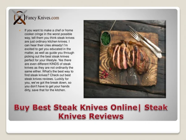 Buy Best Steak Knives Online| Steak Knives Reviews