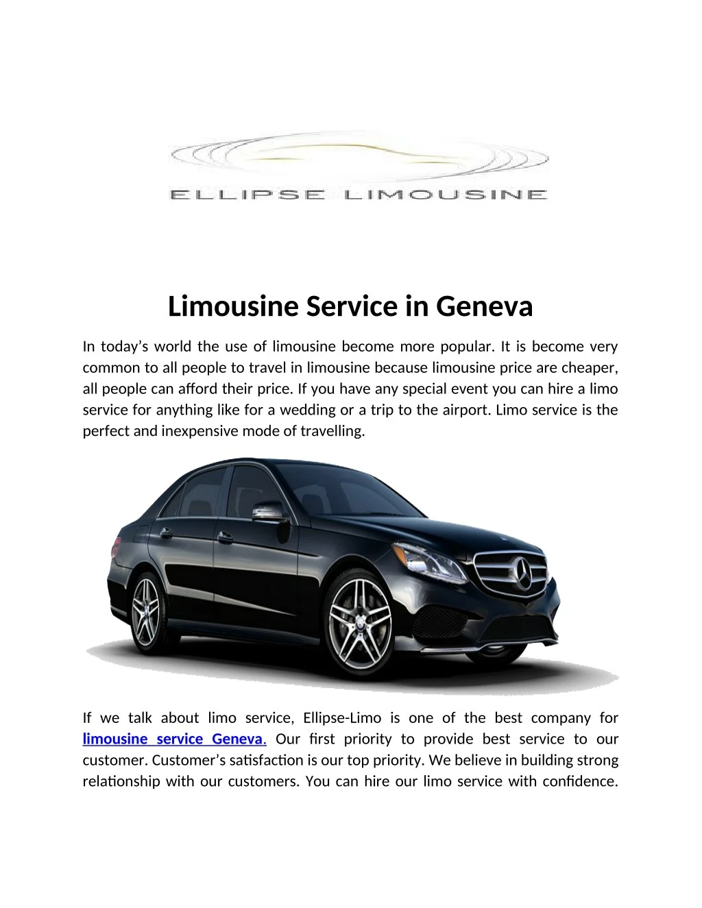 limousine service in geneva