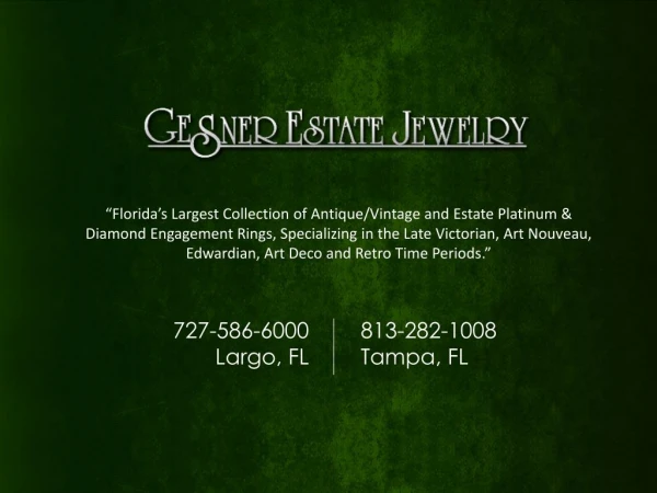 Gesner Estate Jewelry Engagement Rings
