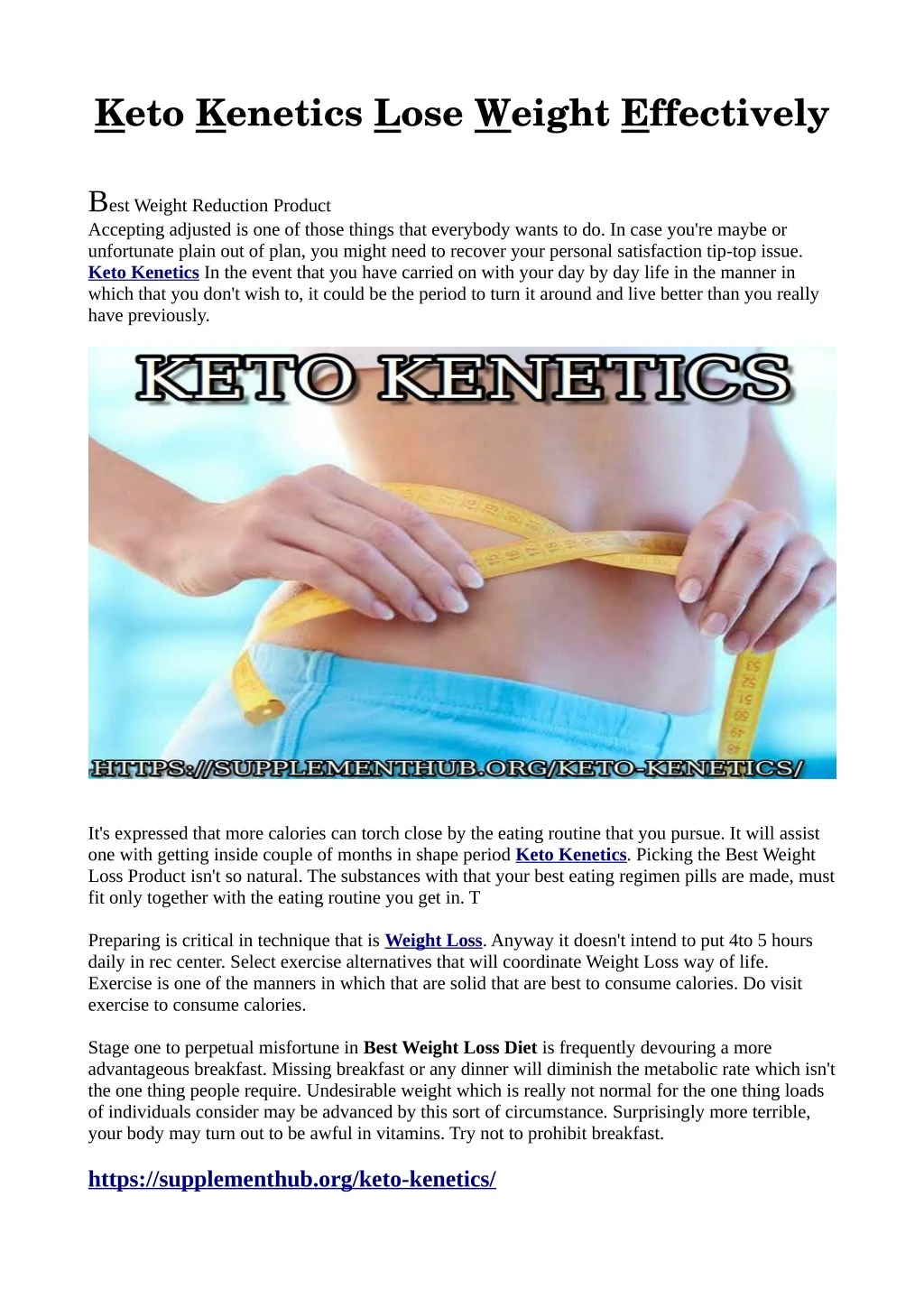 keto kenetics lose weight effectively
