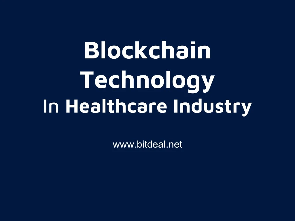 blockchain technology in healthcare industry
