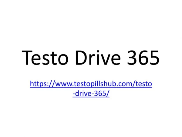 3 Ways to Buy Testo Drive 365 Canada