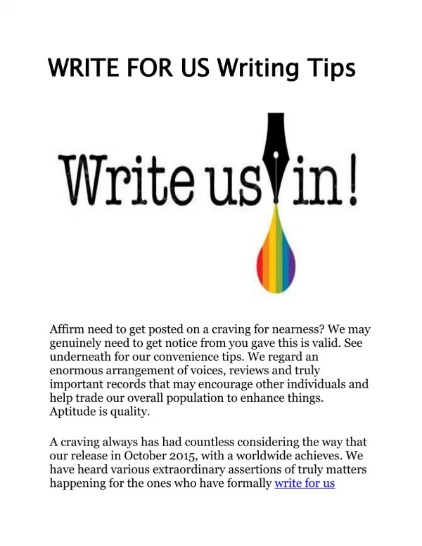 write for us writing