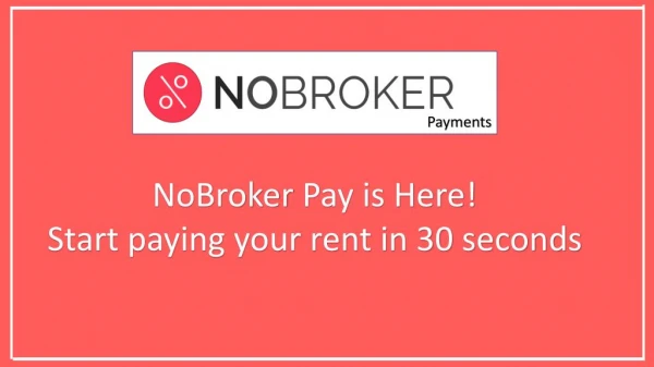Pay rent using credit card -Nobroker