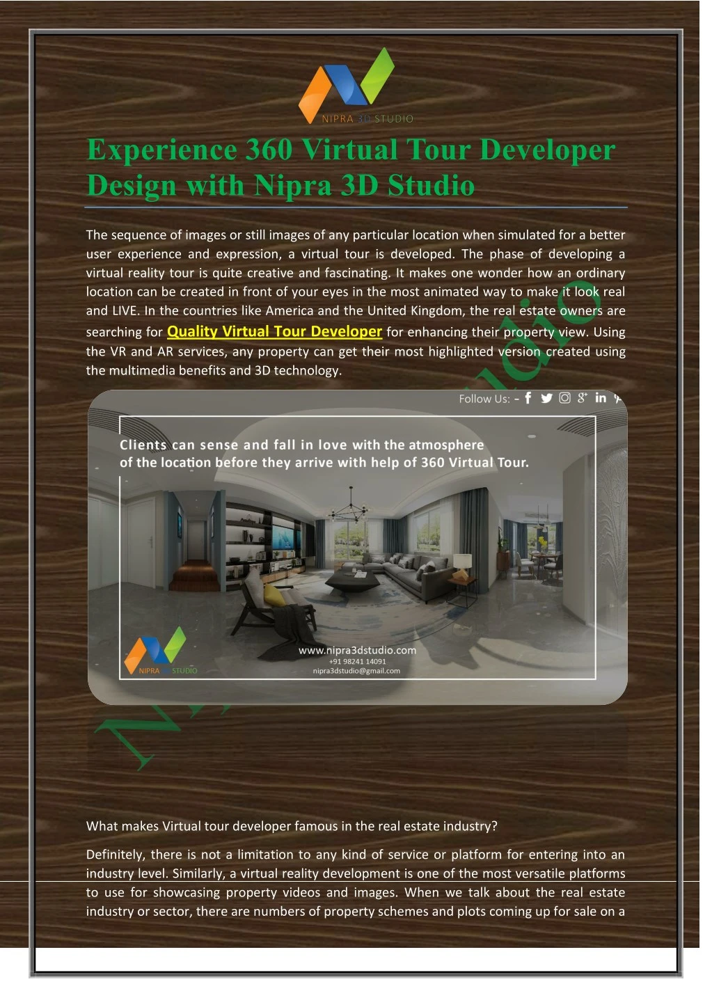 experience 360 virtual tour developer design with