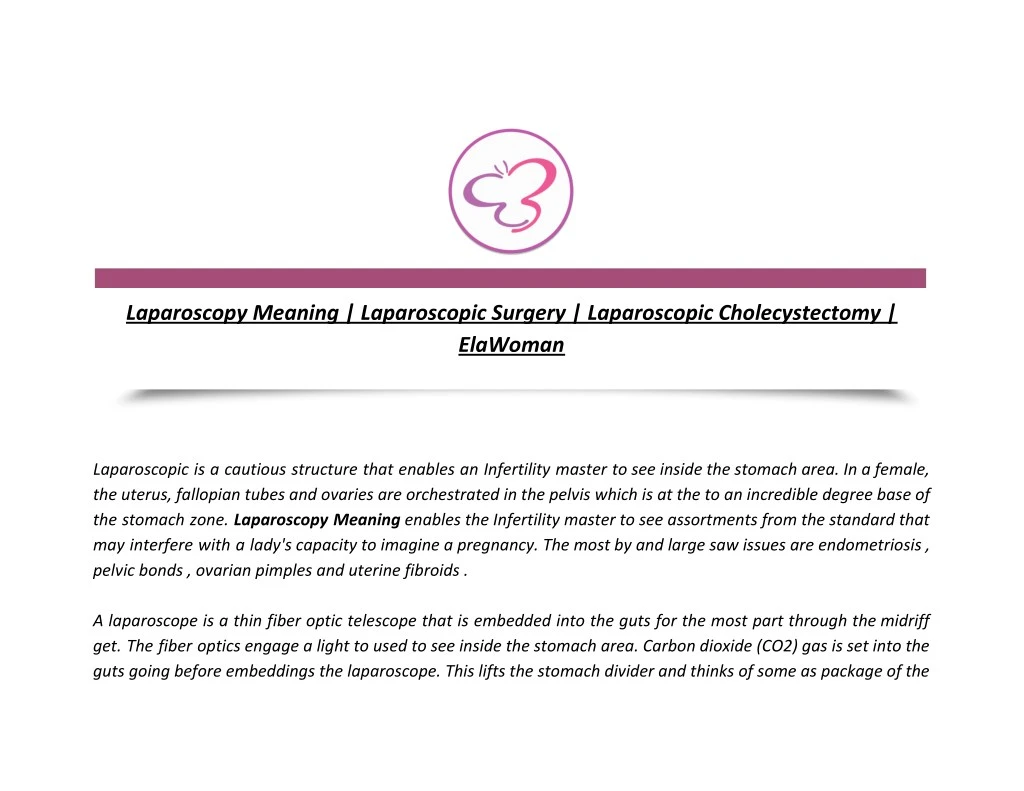 laparoscopy meaning laparoscopic surgery