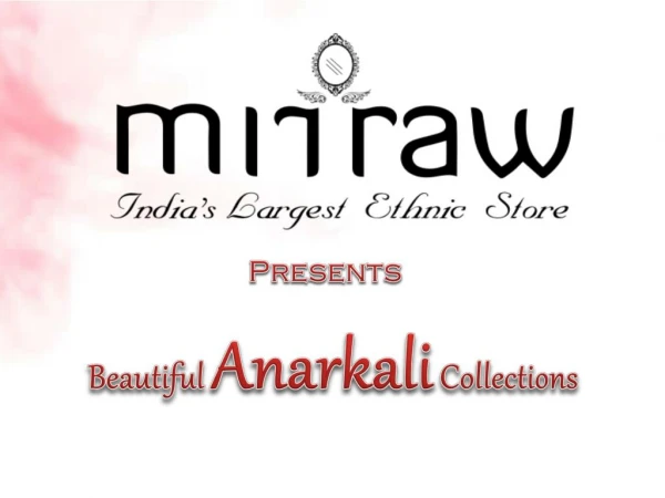 Order Designer Anarkali @Mirraw with Free shipping