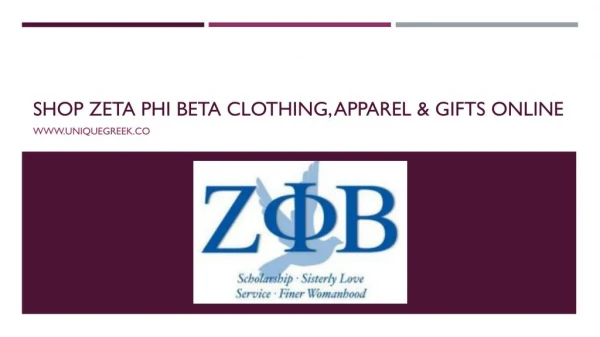 Shop Zeta Phi Beta Clothing, Apparel & Gifts Online | uniquegreek.co