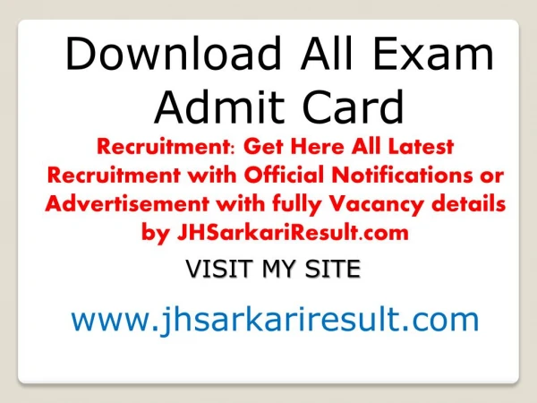 download all exam admit card