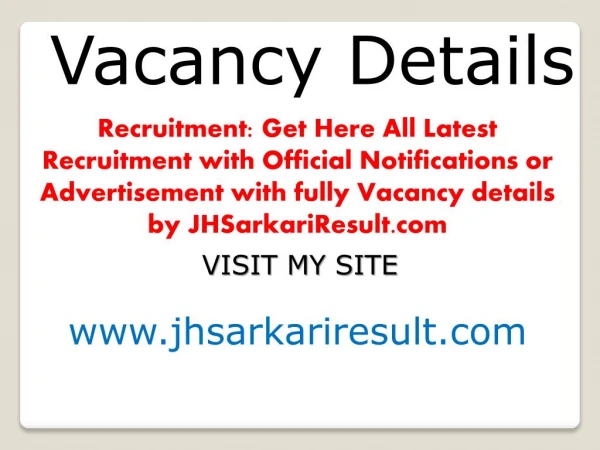 vacancy details