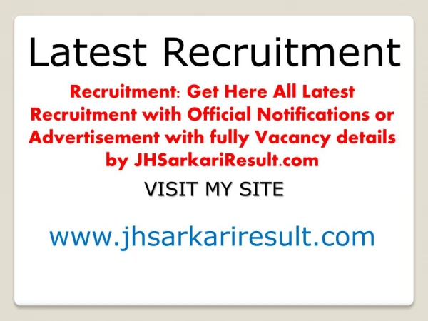 latest recruitment