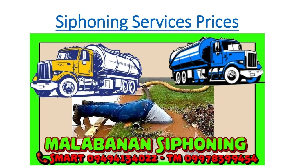 siphoning services prices siphoning services