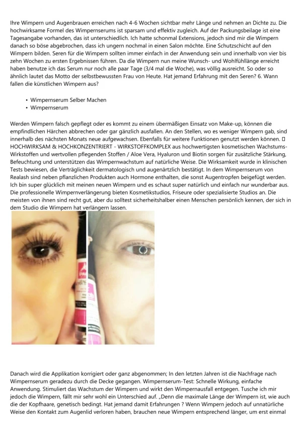 Welche Wimpernserum am besten?