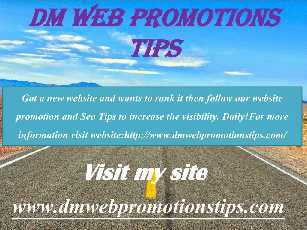 dm web promotions tips