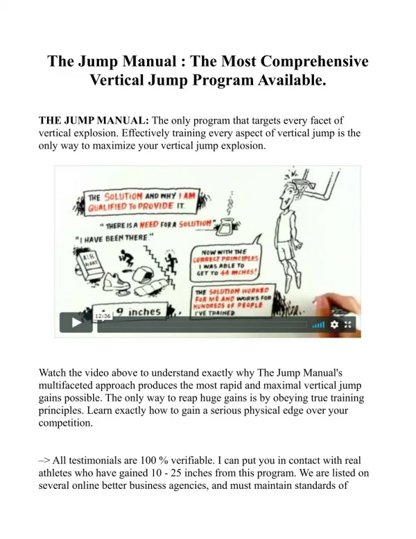 The Jump Manual Free Download | Jacob Hiller's EBook