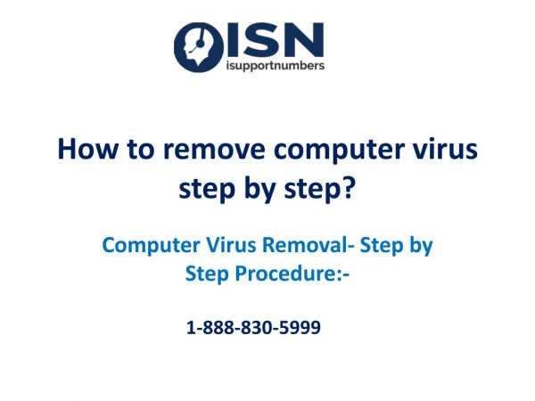 How to remove computer virus step by step?