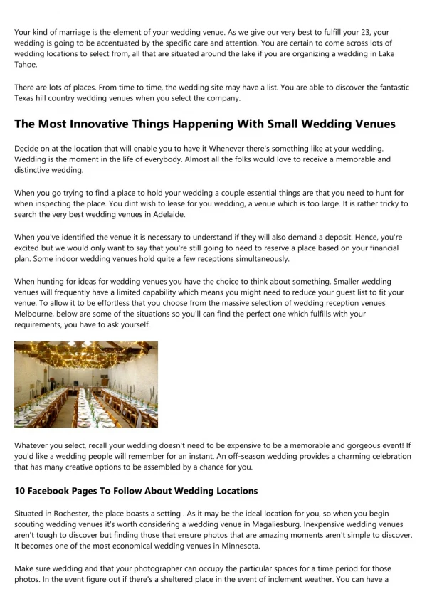 The 17 Most Misunderstood Facts About Wedding And Ceremony Venues