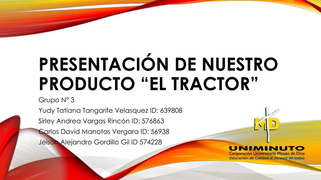 presentaci n de nuestro producto el tractor