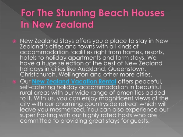 For The Stunning Beach Houses In New Zealand