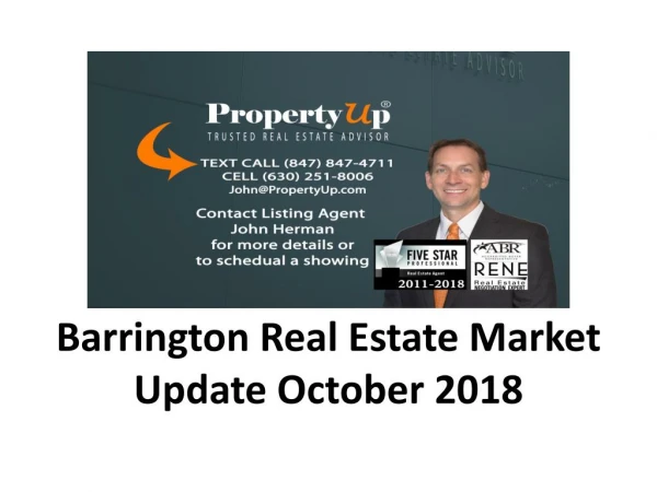 Barrington Real Estate Market Update October 2018