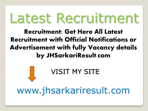 latest recruitment