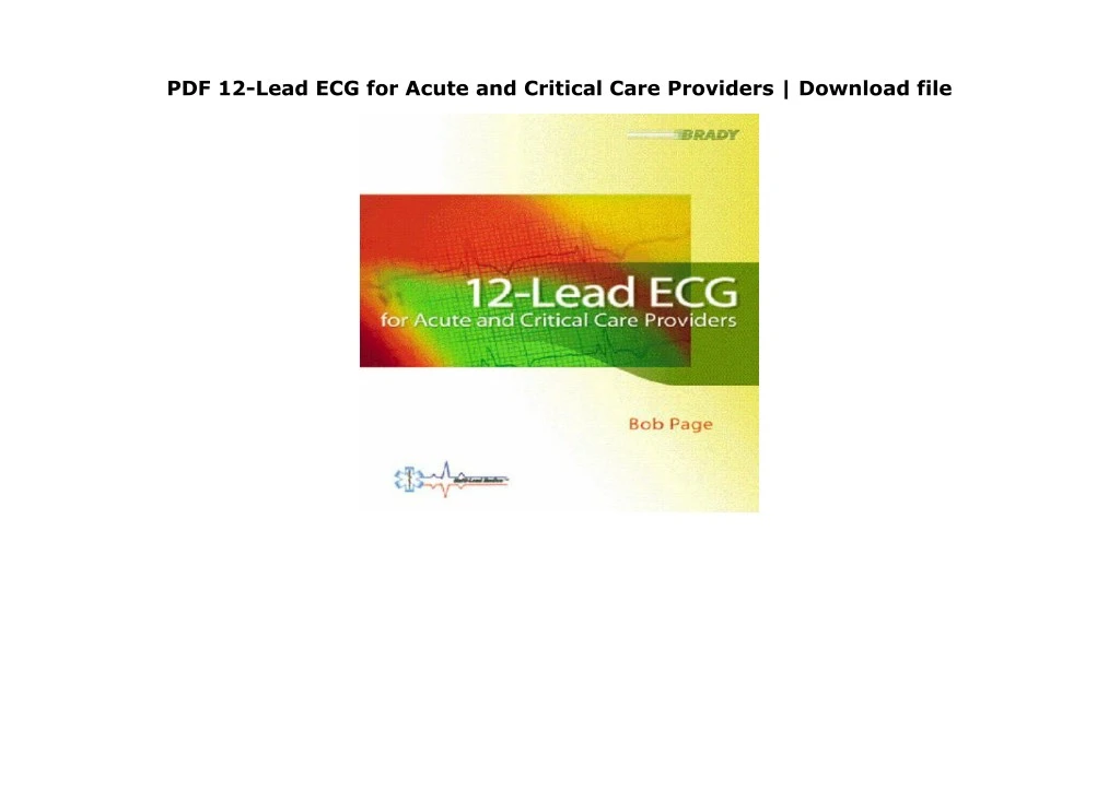 online pdf 12 lead ecg for acute and critical
