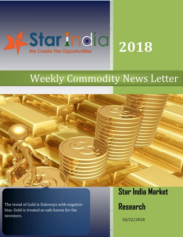 Weekly Commodity News Letter - Starindia market research