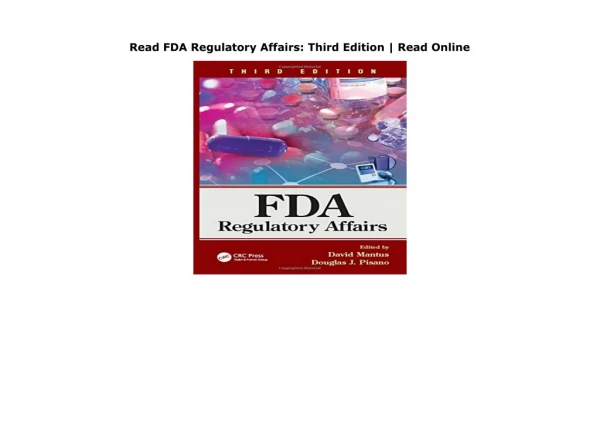 read FDA-Regulatory-Affairs-Third-Edition