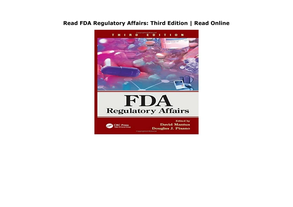 online pdf fda regulatory affairs third edition