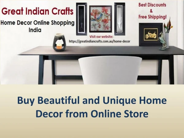 Buy Beautiful and Unique Home Decor from Online Store