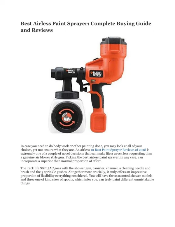 Best Airless Paint Sprayer: Complete Buying Guide and Reviews