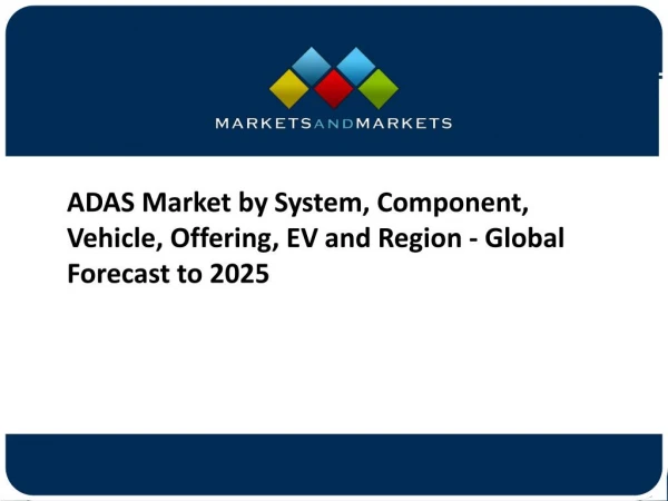 ADAS Market by System, Component, Vehicle, Offering, EV, and Region 2025 | MarketsandMarkets