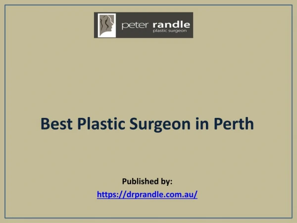 Best Plastic Surgeon in Perth