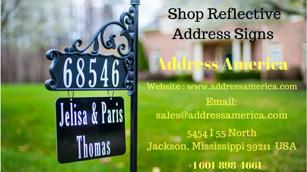 shop reflective address signs