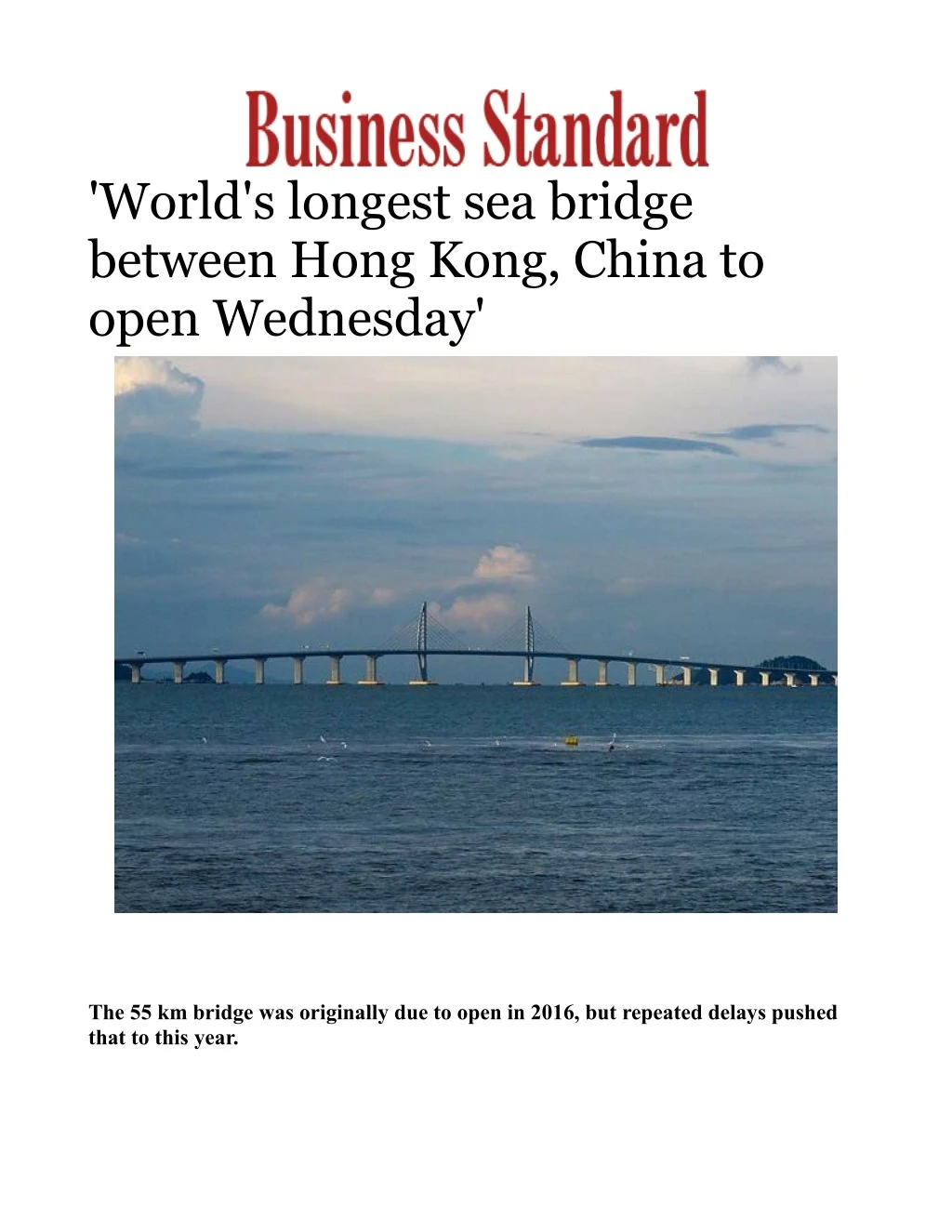 world s longest sea bridge between hong kong